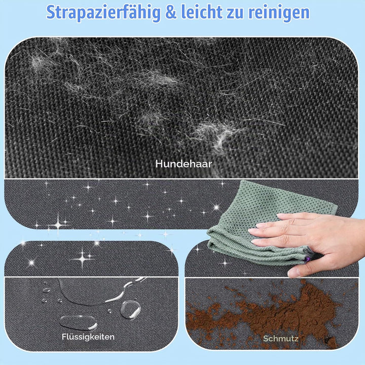 AiQInu Kofferraumschutz Hund 184 x 105cm, Kofferraum Schutzmatte mit Seiten und Ladekantenschutz, Wa