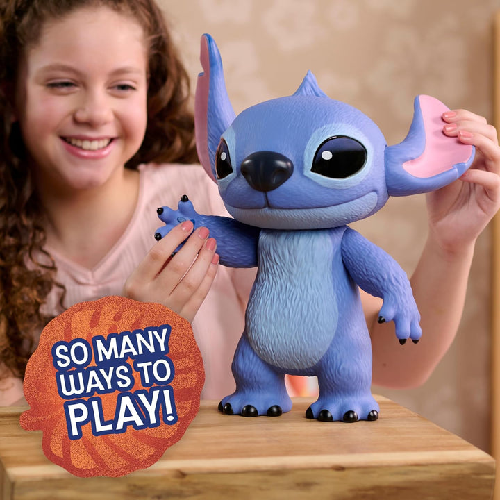 Just Play Disney Stitch Live-Action 35,6 cm grosse Larger Than Life Vinylfigur, 3 Artikulationspunkt