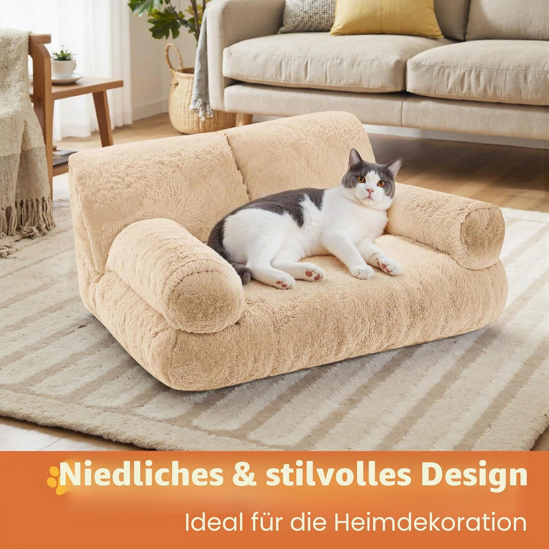 Gimars Grosse Katzen Bett – 10% mehr Füllung, Orthopädisches, Flauschiges, Waschbares Katzenbett mit