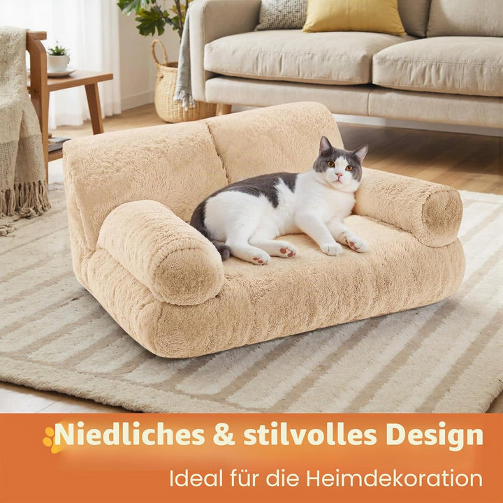 Gimars Grosse Katzen Bett – 10% mehr Füllung, Orthopädisches, Flauschiges, Waschbares Katzenbett mit