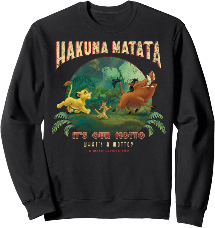 Disney The Lion King Hakuna Matata It's Our Motto Group Shot Sweatshirt