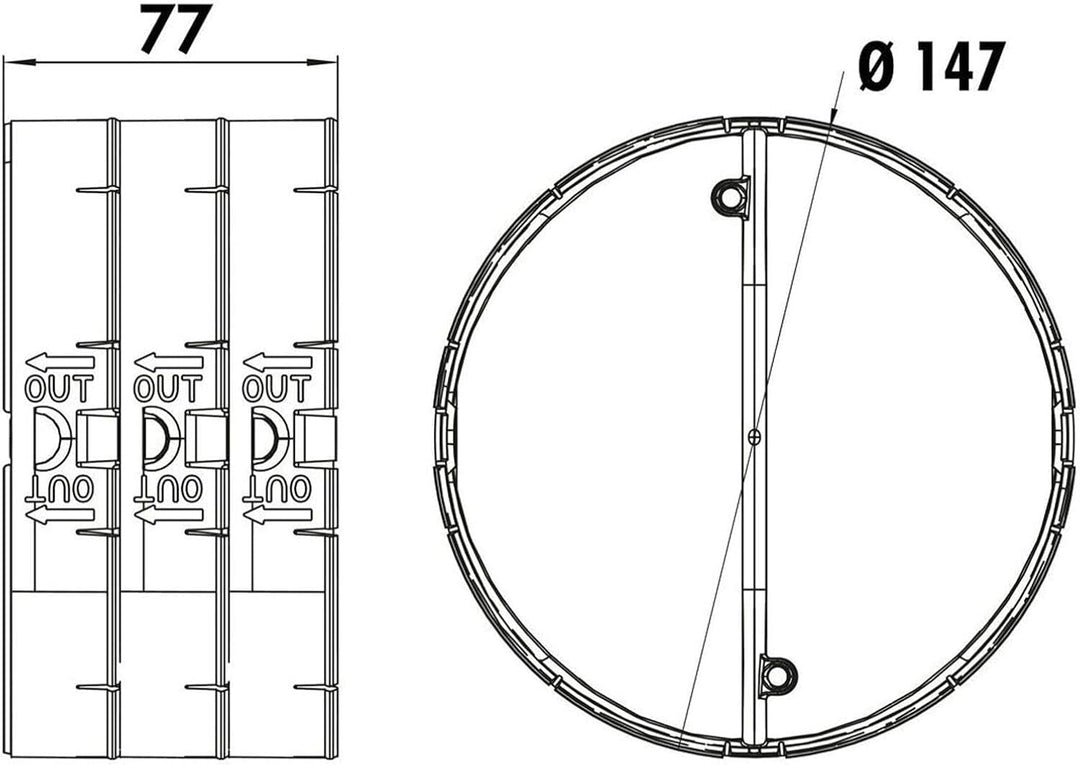 NABER Rückstauklappe THERMOBOX/Wärmerückhaltesystem / Ø150mm