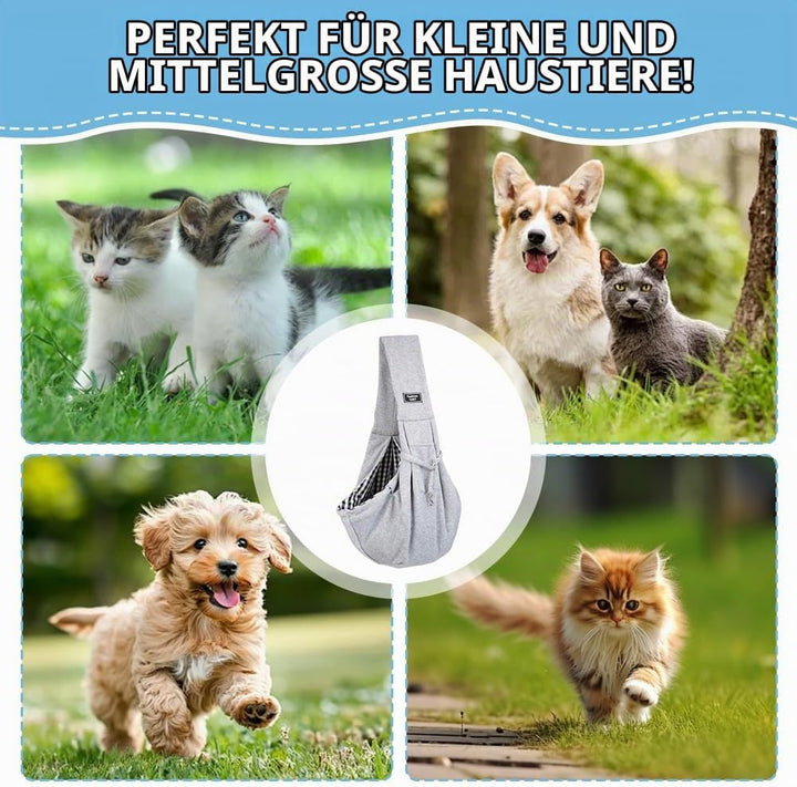 Hundetrage, Hundetragetuch, Umhängetasche für Haustiere, Hundetasche, Tragetasche Hund, Hunde Traget
