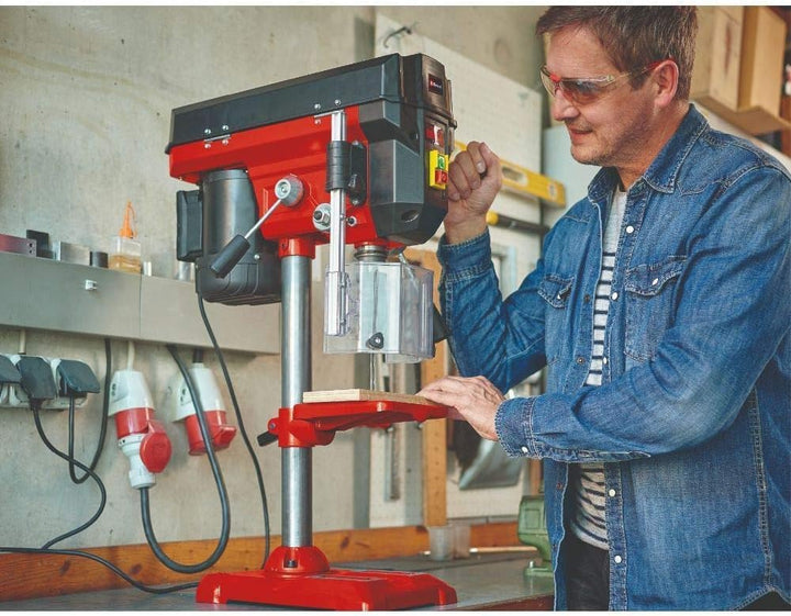 Einhell Säulenbohrmaschine TE-BD 550 E (550 Watt, stufen-/werkzeuglose Drehzahlregulierung, LCD Anze