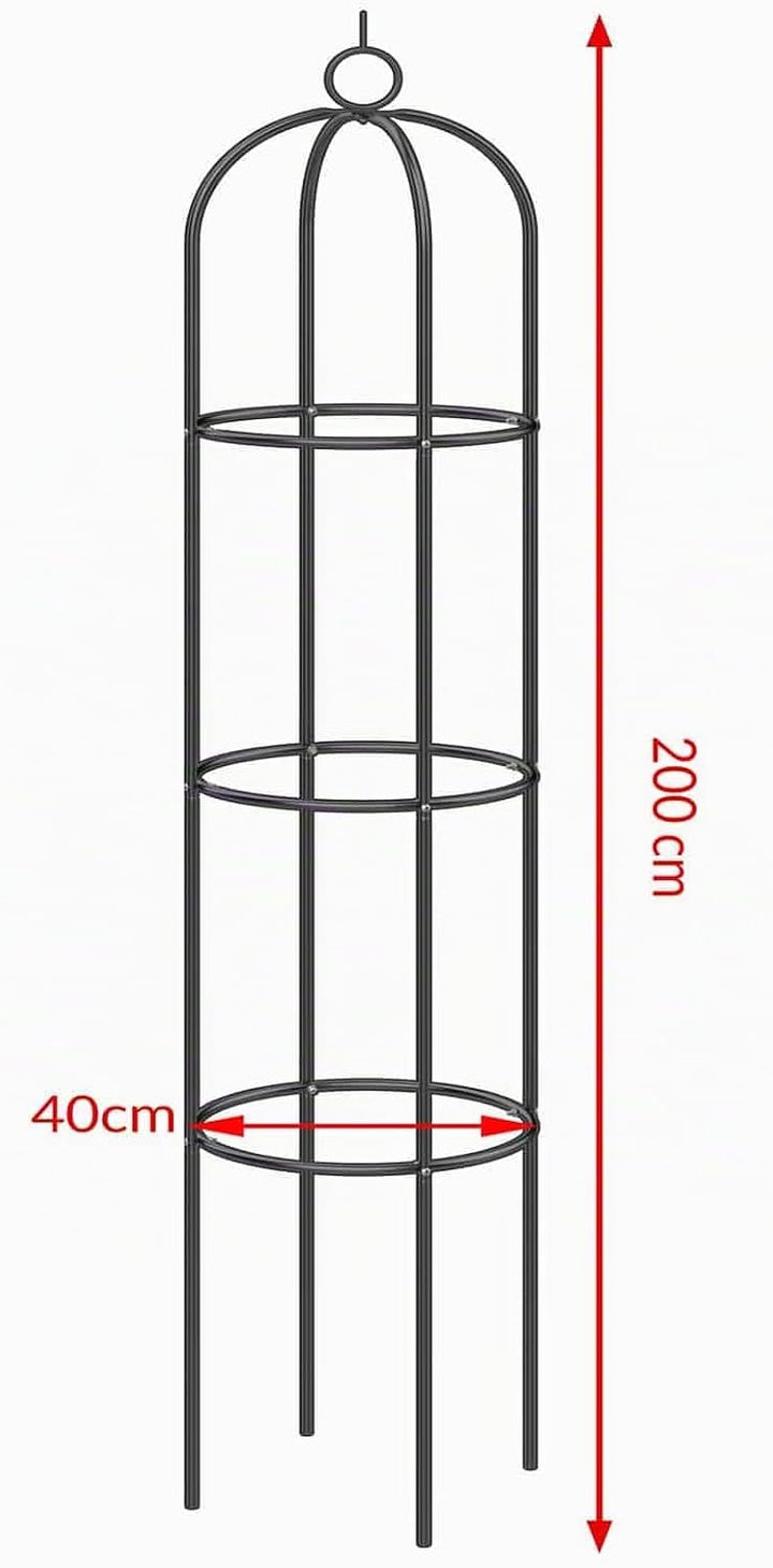 Gardebruk® 4X Rosensäule 200x40cm Metall Stabil Wetterfest Garten Rankgitter Rankhilfe Ranksäule Met