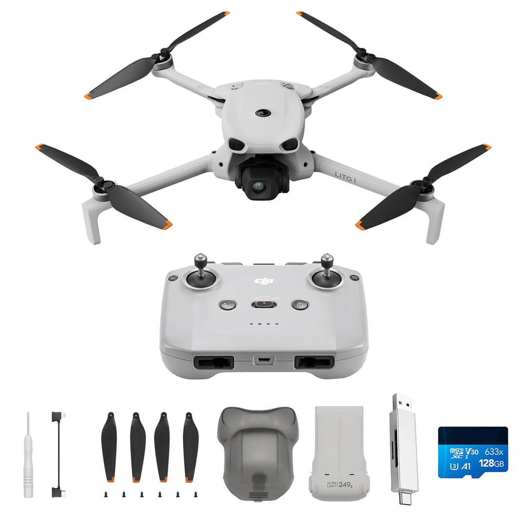DJI Lito 1, Einsteigerfreundliche 4K Kameradrohne, Hinderniserkennung, ActiveTrack, 4K-Video & 8K-Fo