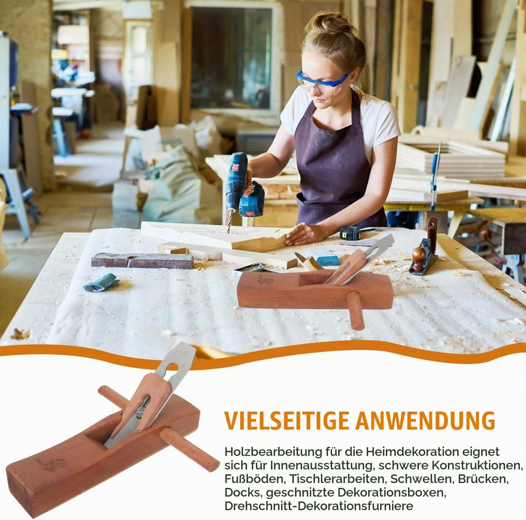 UPKOCH Holzhobel Tischlerwerkzeug aus Holz professioneller Hobel japanisch Bankebene Handhobel aus H