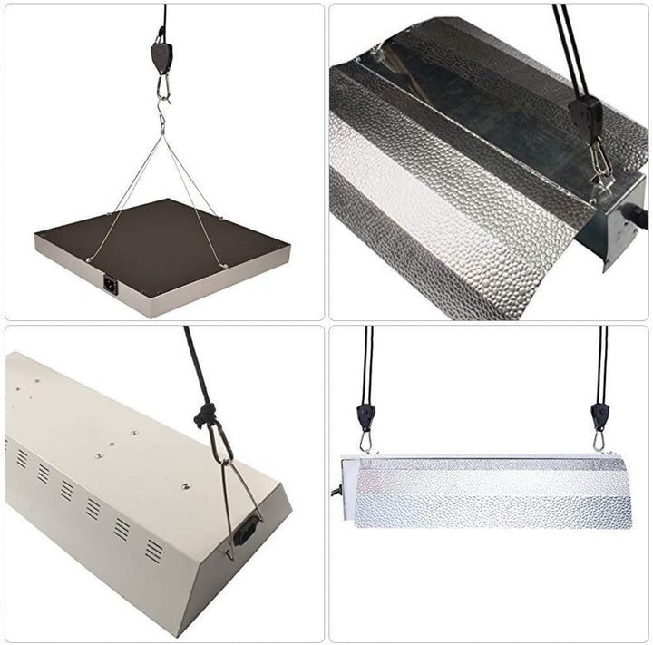 6 Paar 0,3 cm robuste Ratschenaufhänger, verstellbare Seilaufhänger für Pflanzenventilator, Filter,