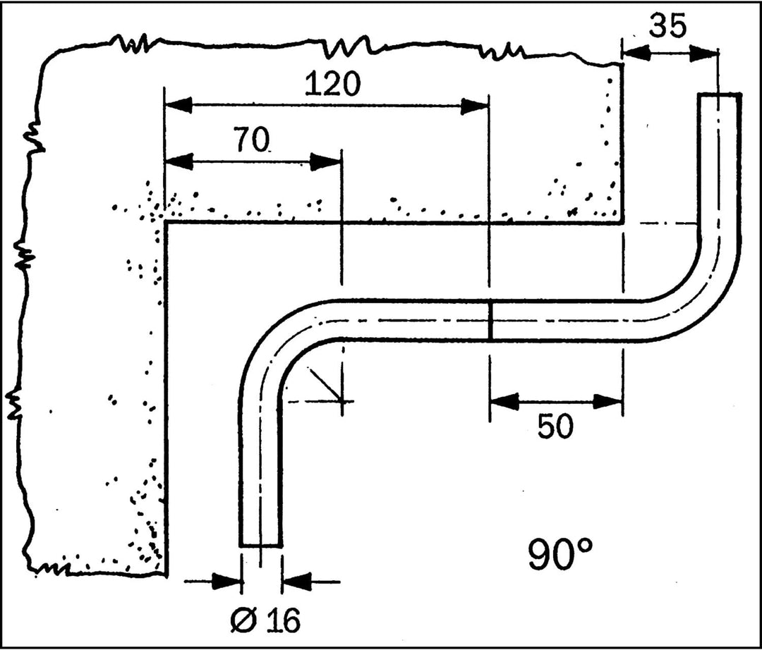 Grimme Relingrohr-Set, Länge 896 mm, Stahl Edelstahl Effekt, 1 Stück,08 1733 17.35, 896 mm