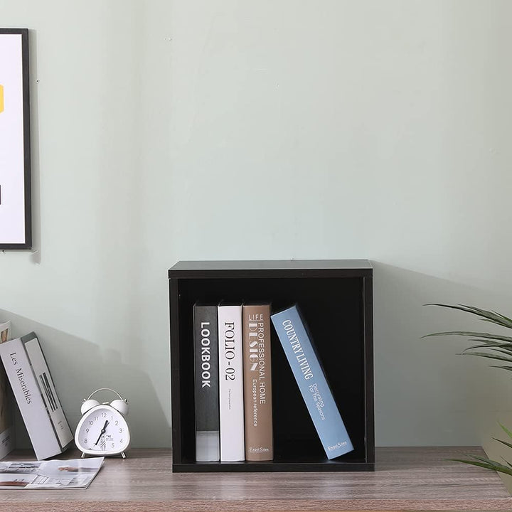 Etnicart Würfel Aufbewahrungsbox Bücherregal Wenge 35x30x35cm MDF Holz Regal Design Büro Eingang Woh