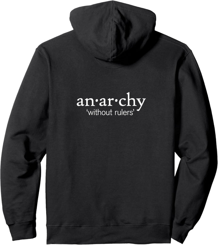 Anarchy Definition 'Without Rulers' Anarchist Erklärung Pullover Hoodie