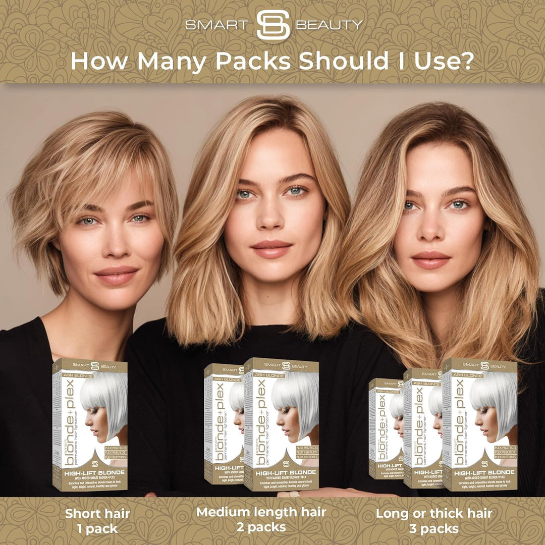 Aschblondes Haarfärbemittel mit Plex Haarpflege Conditioner, permanente Haarfarbe mit einer kühlen b