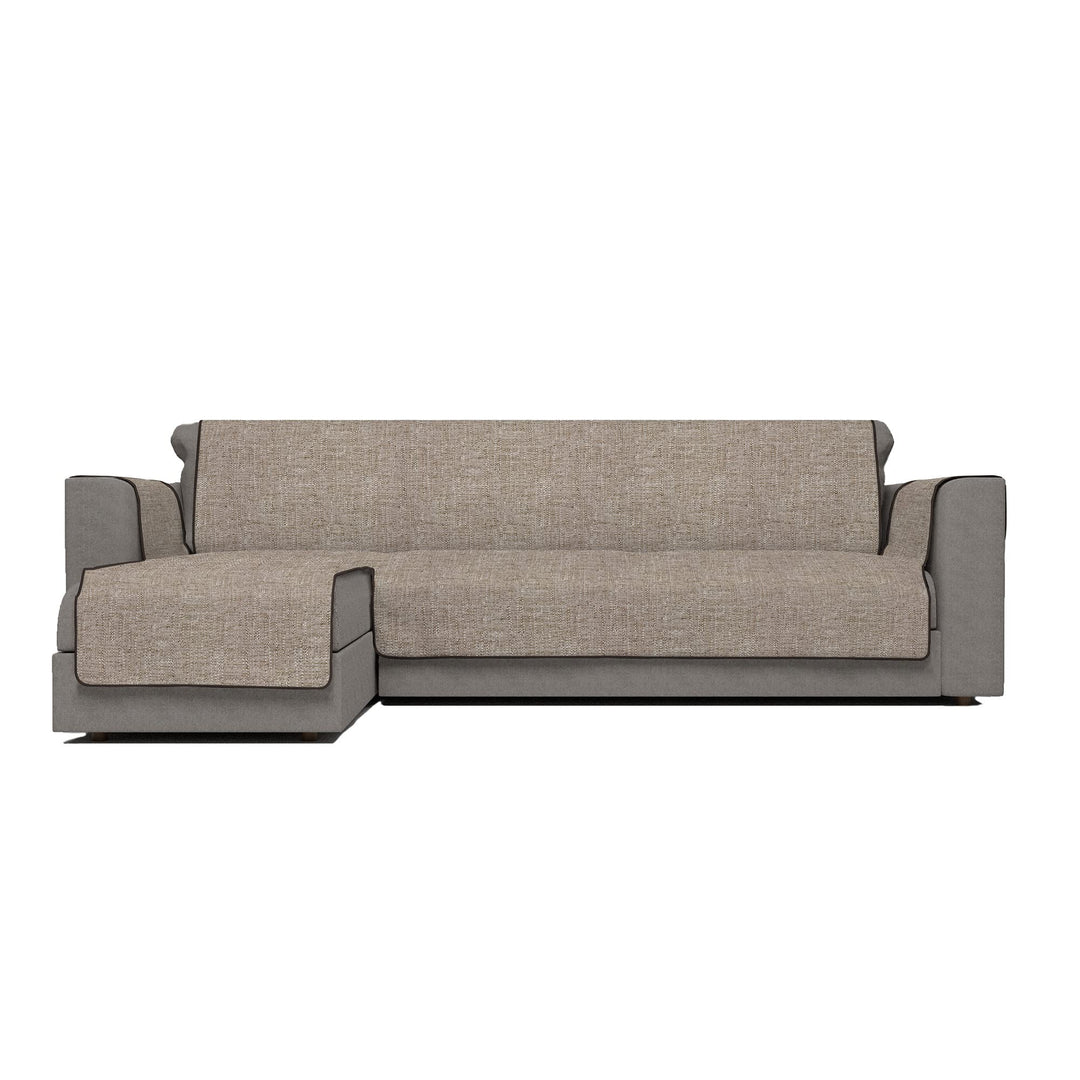 Komfort-Antigleiten-Sofa-Decke mit chaiselongue,240cm, Braun 240 cm Braun, 240 cm Braun