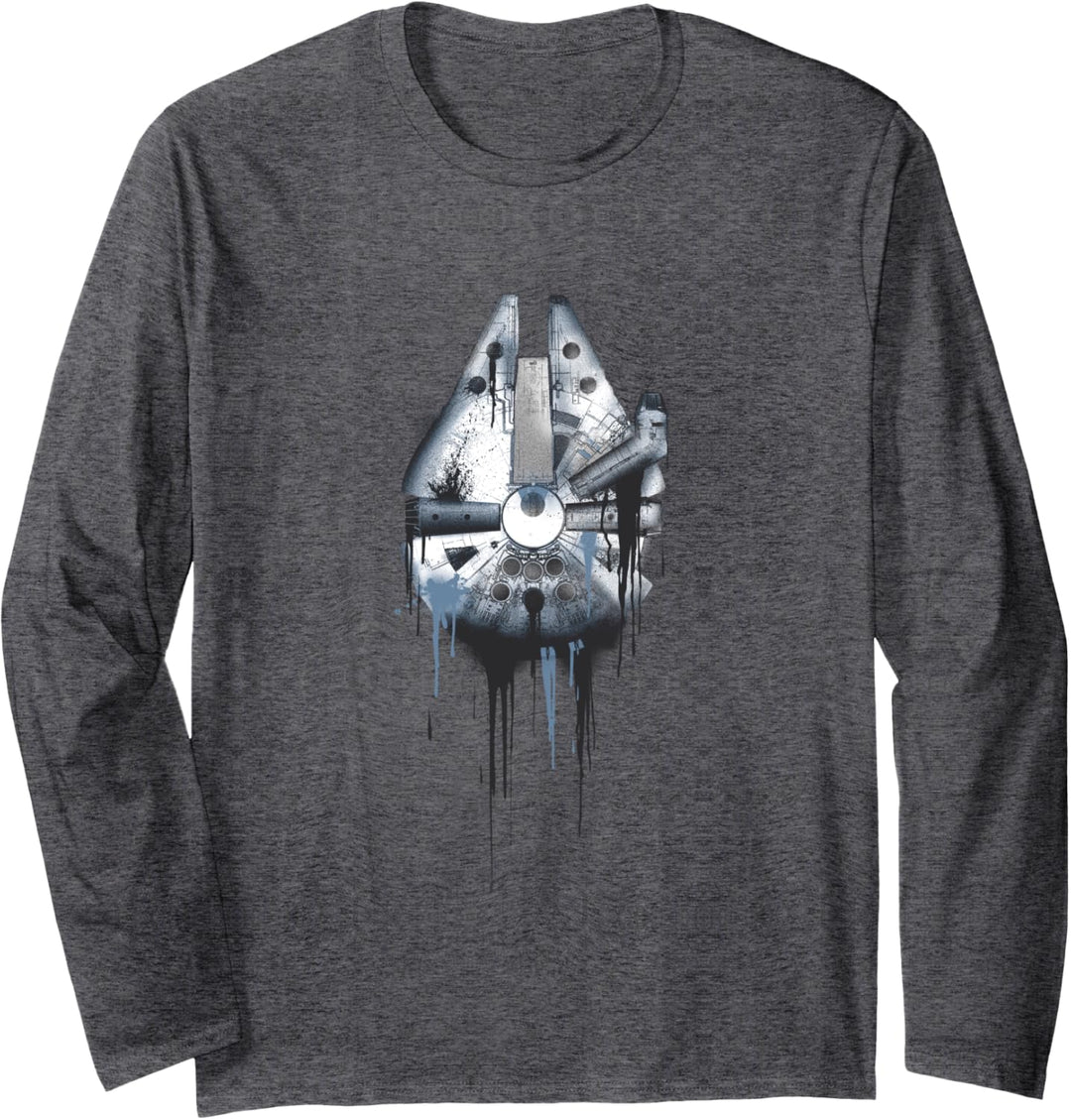 Star Wars Falcon Drips Blue Langarmshirt