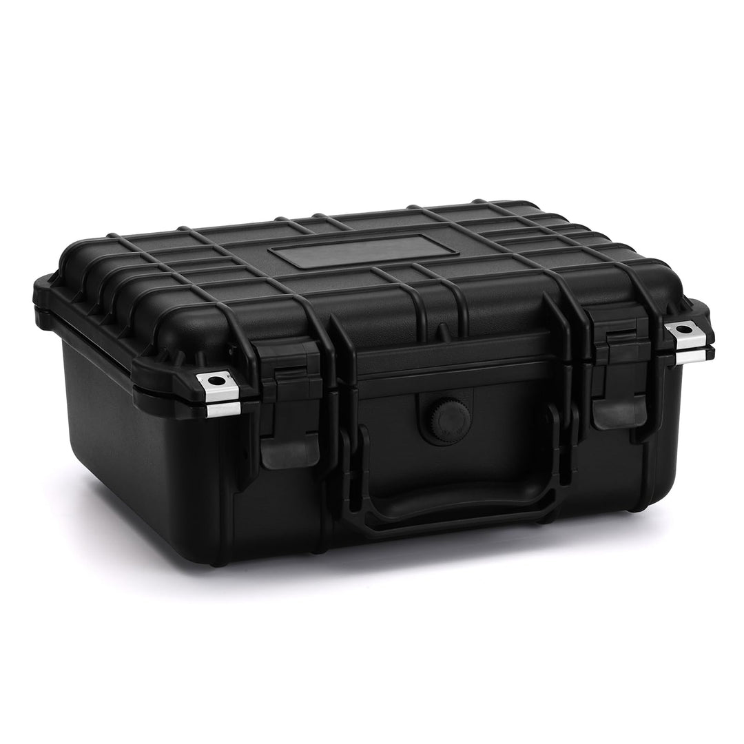 Mayouko Waterproof Plastic Toolbox with Foam Insert, 13.4" x 11.6" x 6", IP67 Lockable Storage Box,