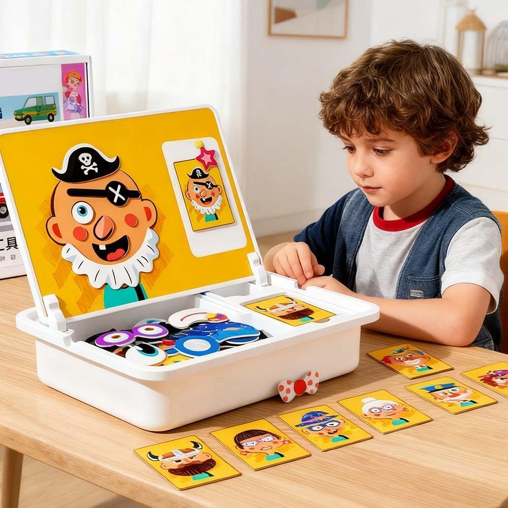 3 In 1 Magnetische Puzzle für Kinder, Neu Magnetspiel, Pädagogisches Magnetgeschenk Montessori Spiel