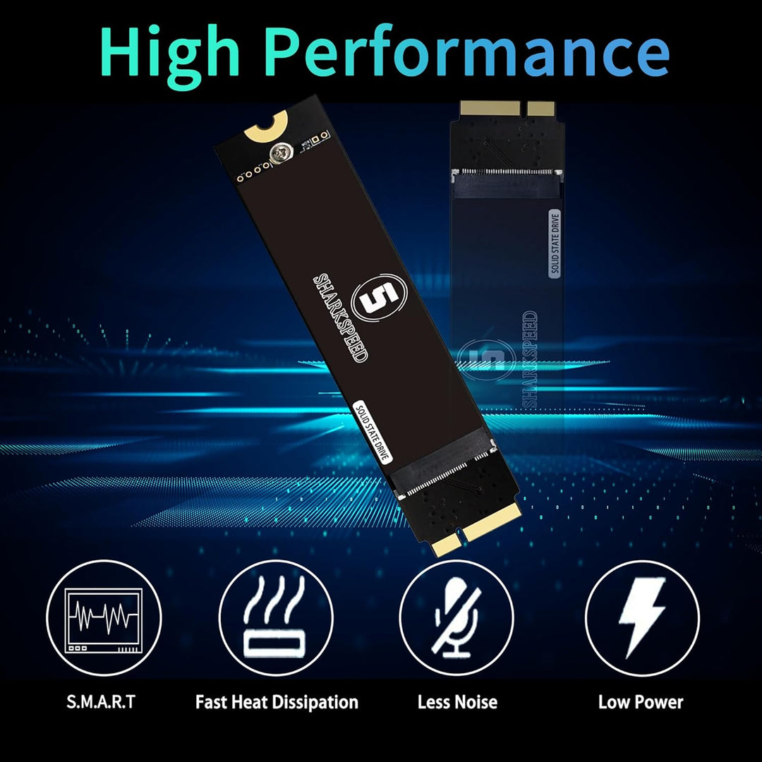 SHARKSPEED SSD 256GB Festplatte Intern Upgrade für MacBook Air 2012 A1465 A1466 EMC2558 EMC2559 (Mac