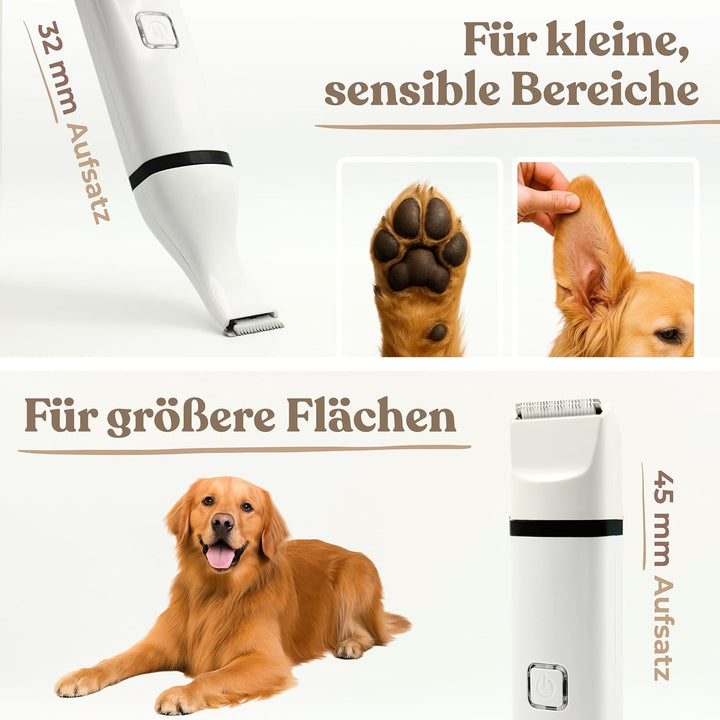 Profi Pfotentrimmer für Hunde und Katzen - Hundepfoten Trimmer leise Schermaschine Hundeschermaschin