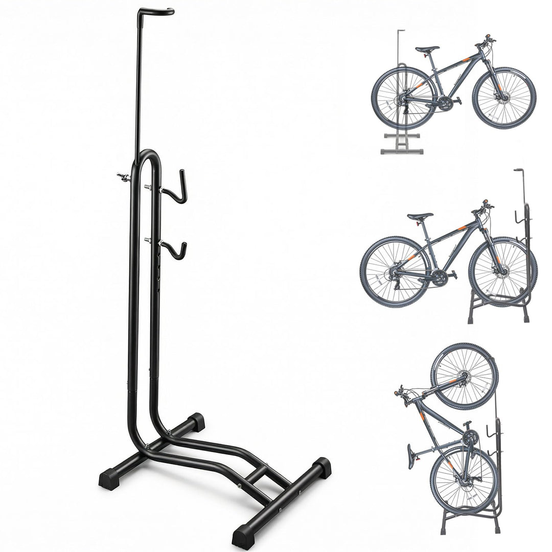 hotsizz 3-in-1 Fahrradständer Boden Geeignet für Räder bis 70 cm / 27,5 Zoll Horizontal und vertikal