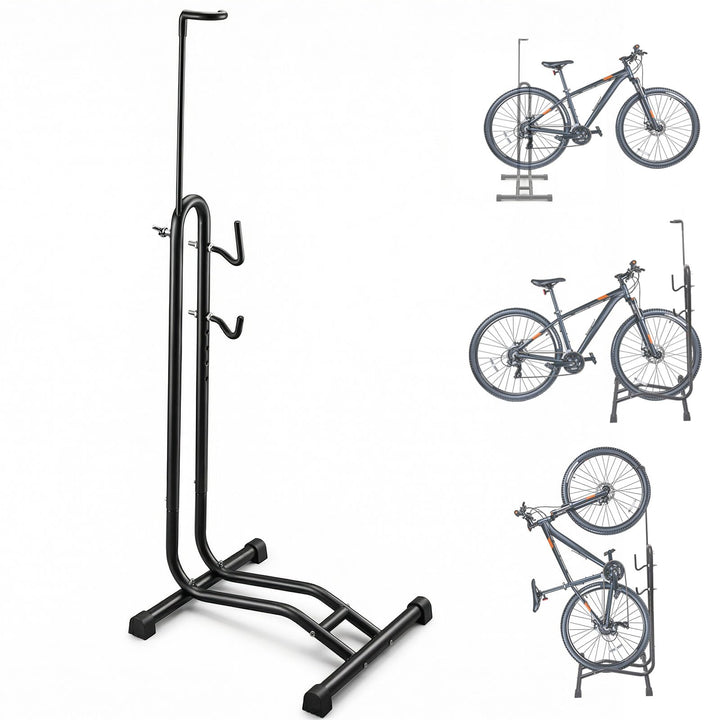 hotsizz 3-in-1 Fahrradständer Boden Geeignet für Räder bis 70 cm / 27,5 Zoll Horizontal und vertikal