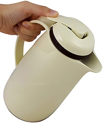 Helios 2934-092 Wave Push Kunststoff-Isolierkanne, 1 Liter, vanille, Vanille