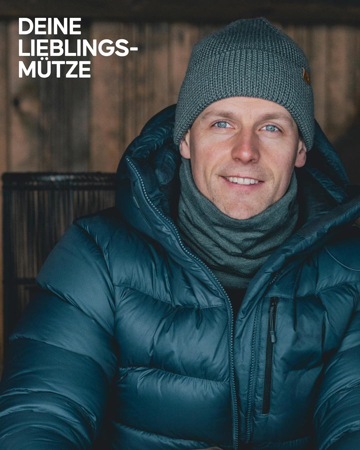 DANISH ENDURANCE Merino Mütze, Klassische Wollmütze, Warme Wintermütze, Winter & Herbst, Weich, Stre