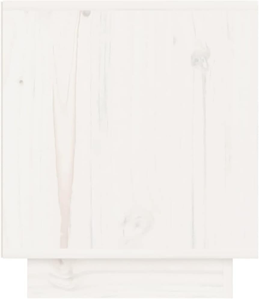 Bedside Table Nachtkonsole Beistelltisch mit Stauraum Night Stand Nachttisch Weiss 40x34x40 cm Massi