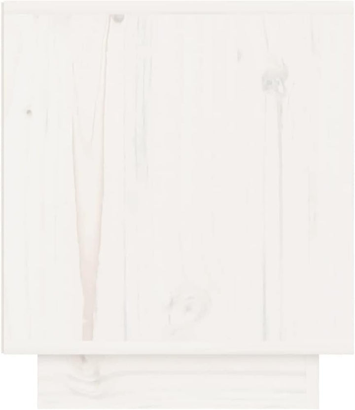 Bedside Table Nachtkonsole Beistelltisch mit Stauraum Night Stand Nachttisch Weiss 40x34x40 cm Massi