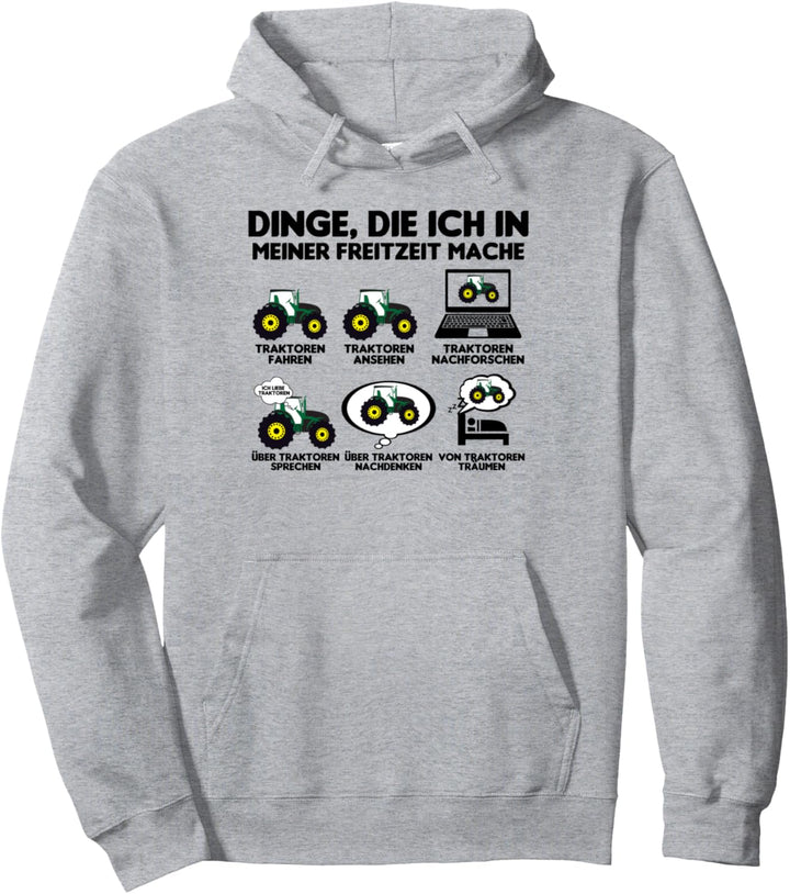 Traktor Trecker Bauer Dinge Freizeit Dinge weisses Pullover Hoodie