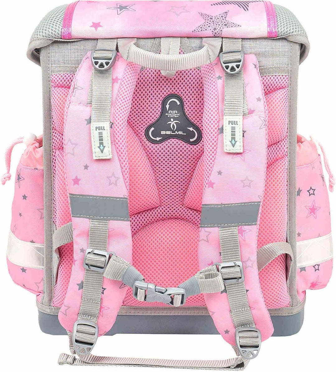 Belmil Schulranzen Set 403-13/AG/S/R 5 - teilig ergonomischer Schulranzen Set mit Regenschutz 1. kla