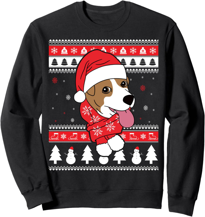 Jack Russell Terrier Lustiger Hund Hässliche Weihnachten Sweatshirt