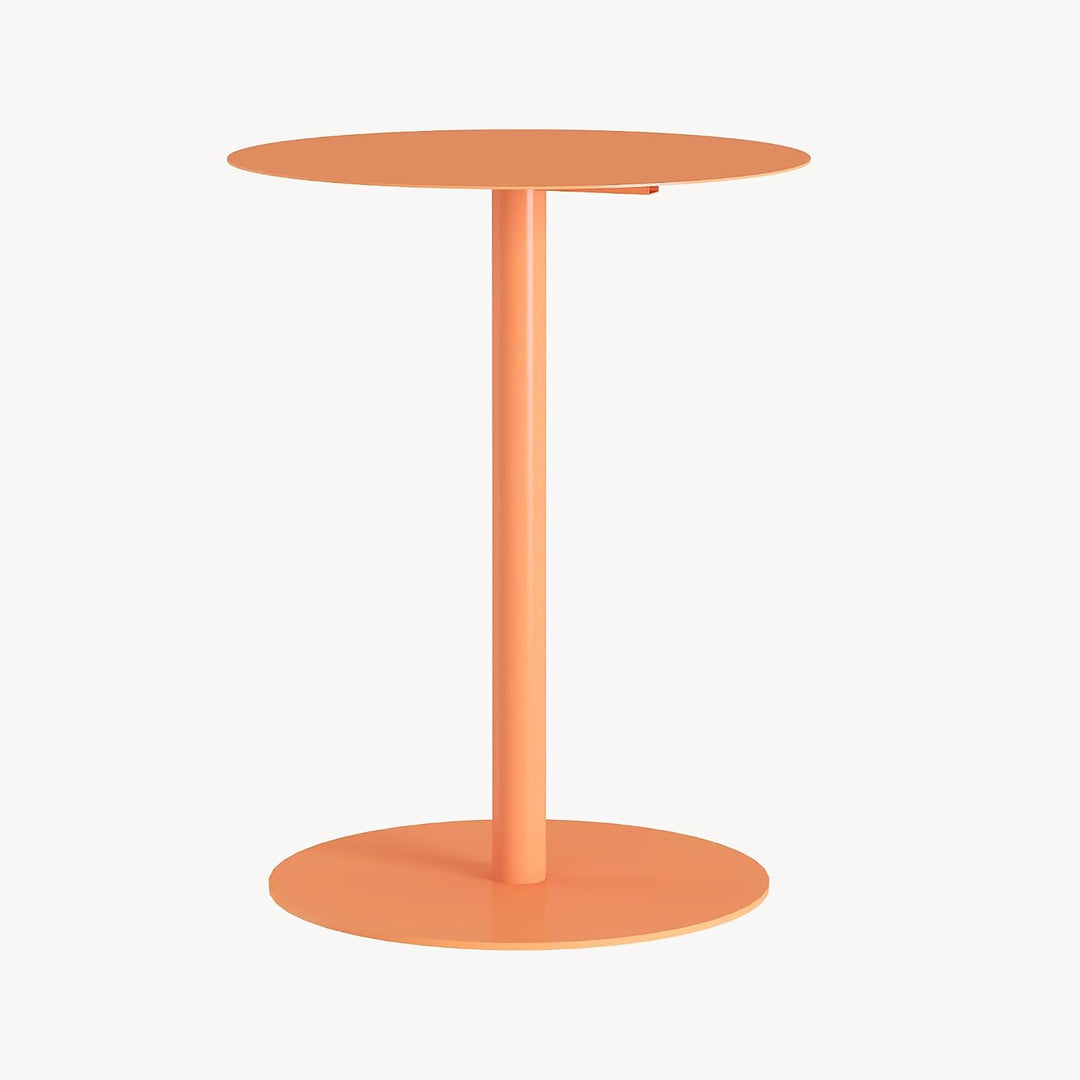 [en.casa] Beistelltisch Nastätten Gartentisch Couchtisch mit Metallgestell rund Sofatisch modernes D