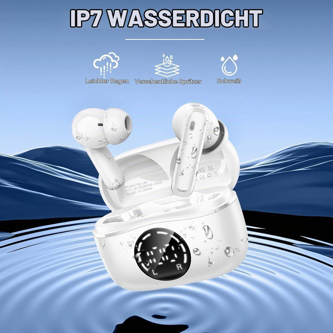 Bluetooth Kopfhörer, Kopfhörer Kabellos Bluetooth 5.4 Sport In Ear Kopfhörer mit 4 Mikrofon, 48 std