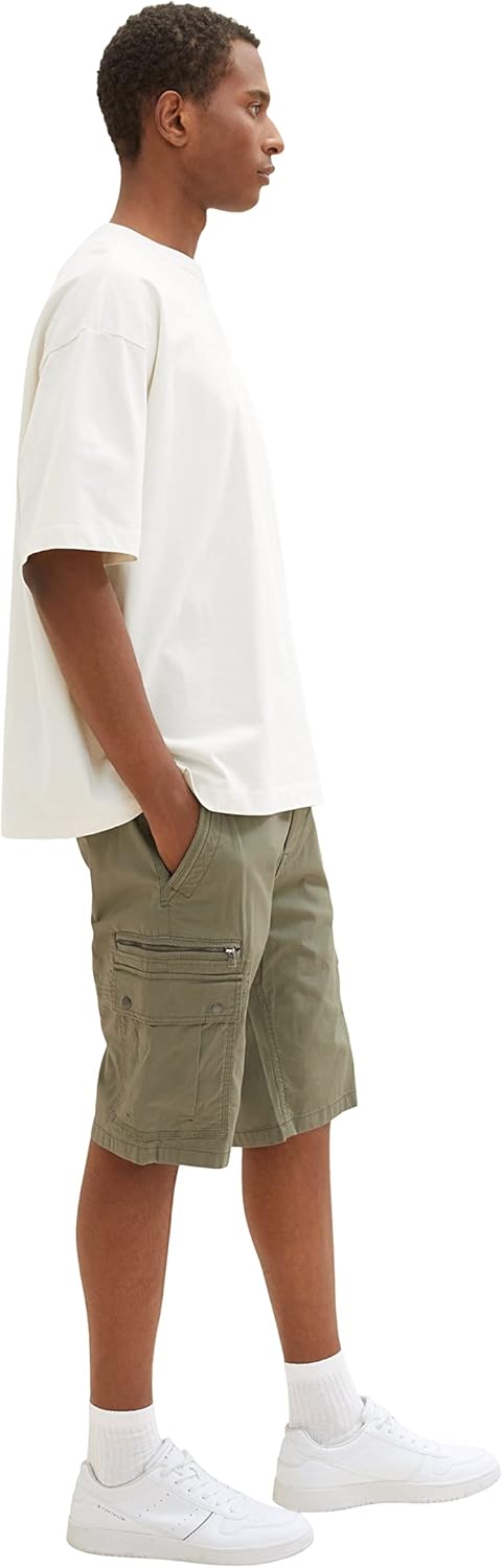 TOM TAILOR Herren Cargo Bermuda Shorts 34 10415 - Dusty Olive Green, 34 10415 - Dusty Olive Green