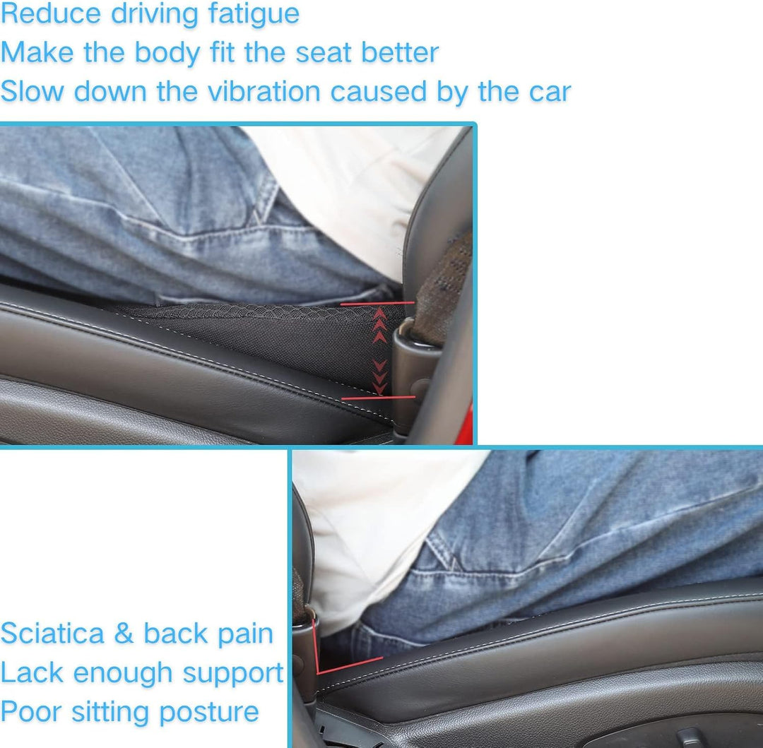 OLYDON Keilkissen Auto, Memory Foam Sitzkissen Auto, Schmerzlinderung, Verbesserung Beim Sitzen, Sit