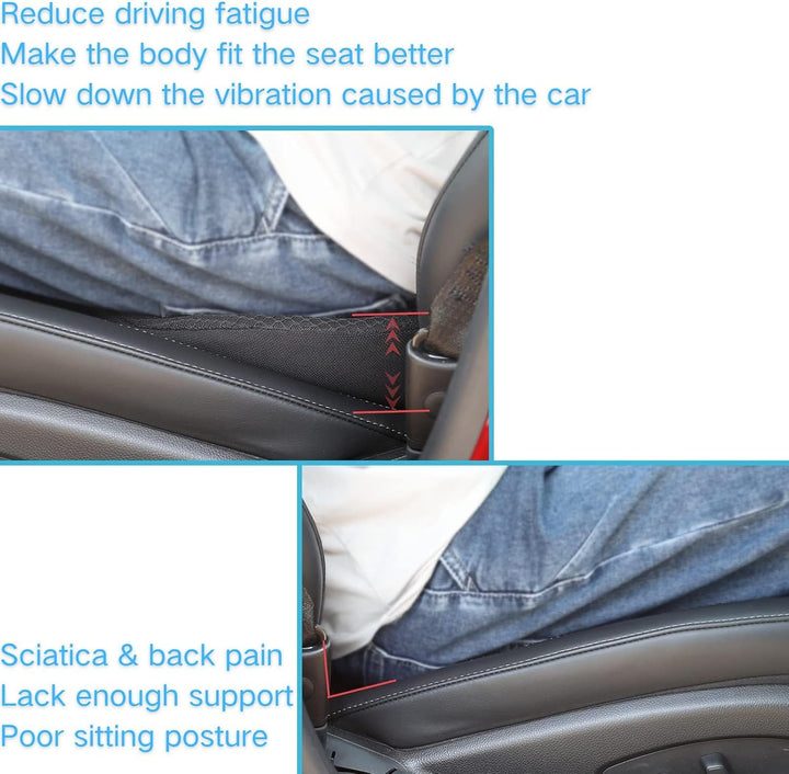 OLYDON Keilkissen Auto, Memory Foam Sitzkissen Auto, Schmerzlinderung, Verbesserung Beim Sitzen, Sit