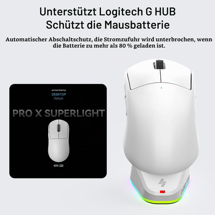 Lade-Station für Logitech Maus G PRO X Superlight 2, G502/G502X Plus Lightspeed, G703, G903, G PRO W
