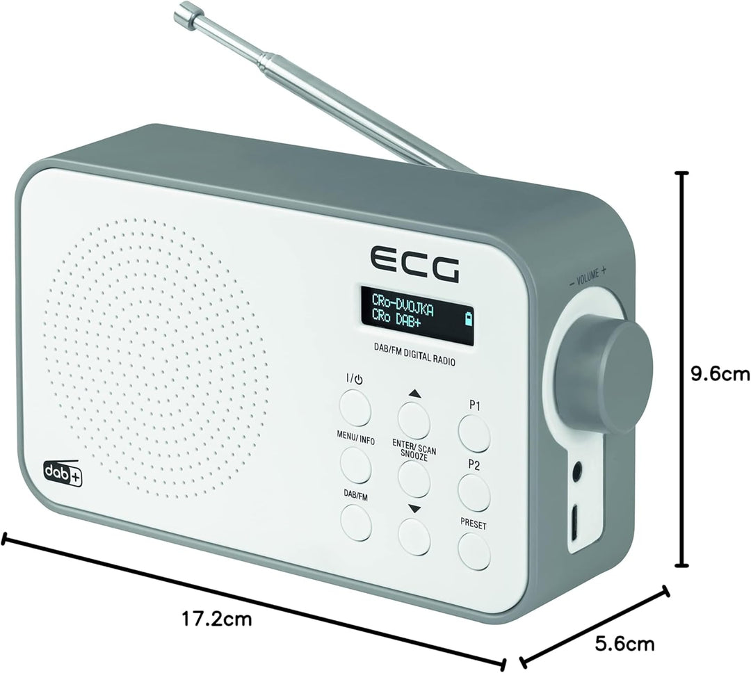 ECG RD 110 DAB+/FM Radio, Weiss, Alarmauswahl: Signal/Radio