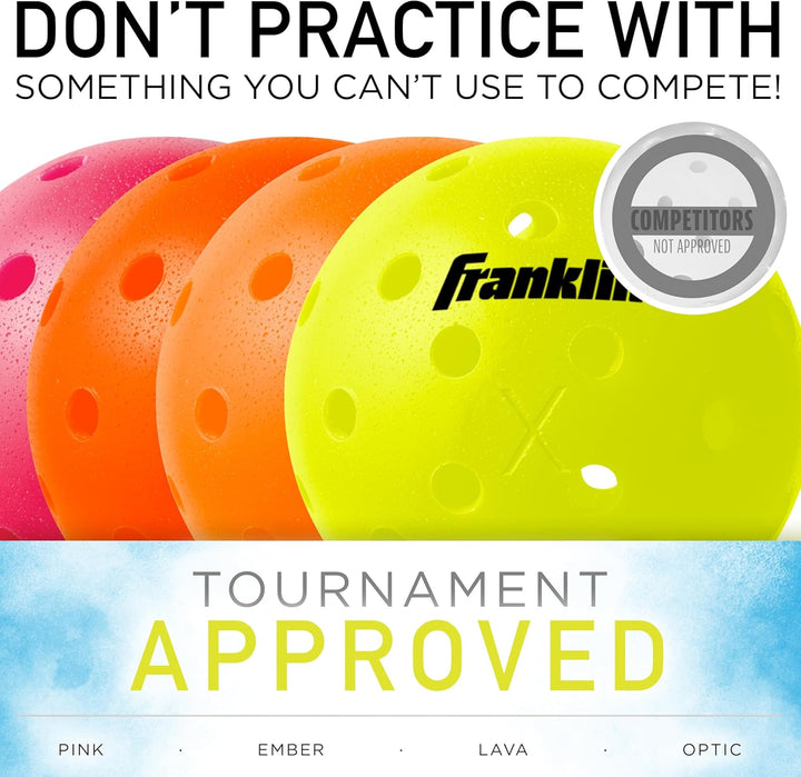 Franklin Pickleball Netz in halber Court-Grösse Set mit 2 Paddeln und 2 Bällen, Set mit 2 Paddeln un