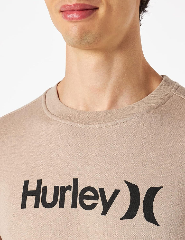 Hurley Herren Seasonal OAO Crew Fleece Sweatshirt S Simply Taupe, S Simply Taupe