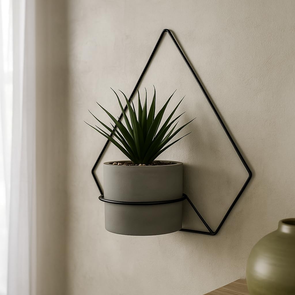 Pflanzregal Wand - Blumenhalter Hängend - aus Metall, Moderne Wand Deko für Wohnzimmer, Jugendzimmer