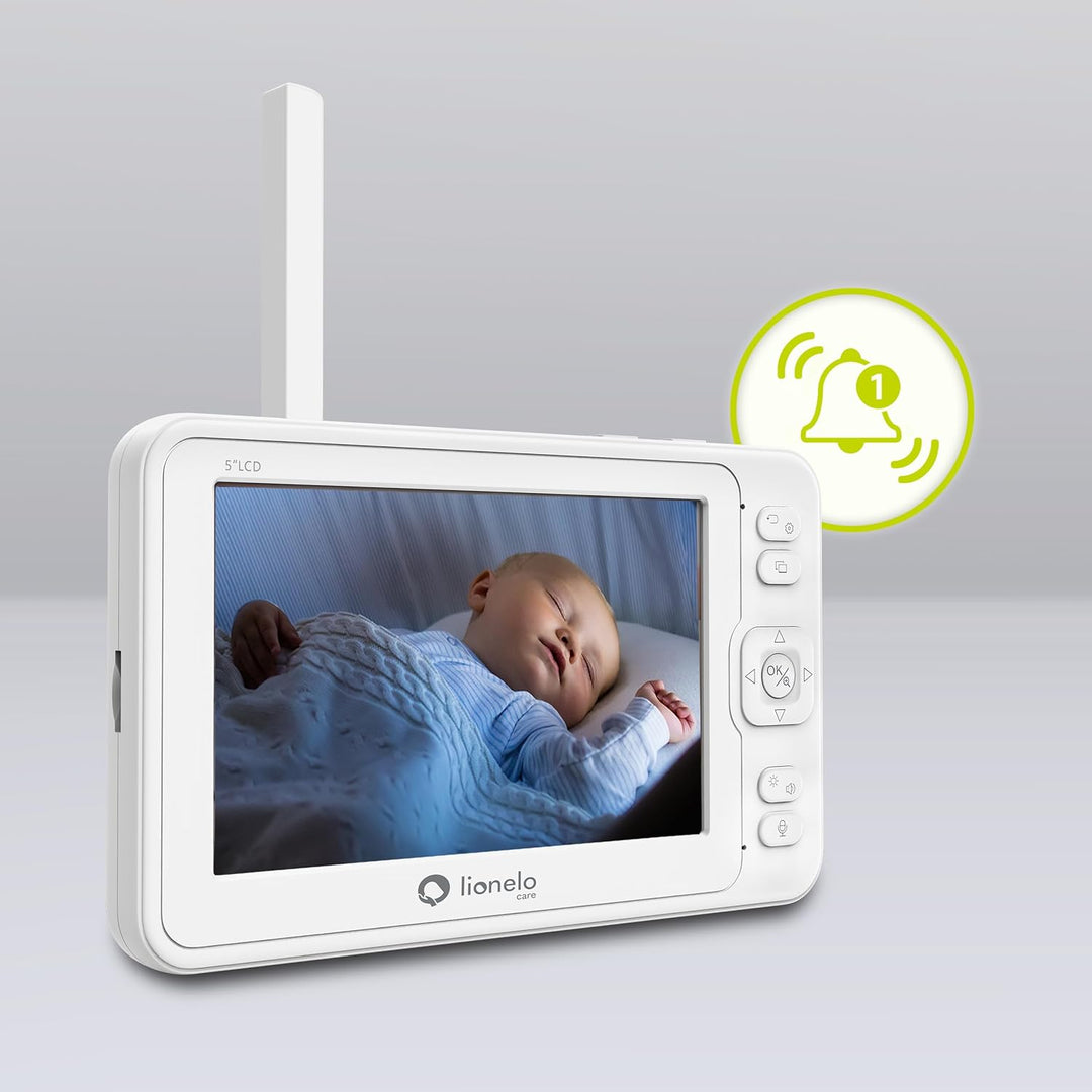 Lionelo Babyline 8.3 Elektronisches Babyphone mit Full HD 360° Kamera 5" Bildschirm 200m Reichweite
