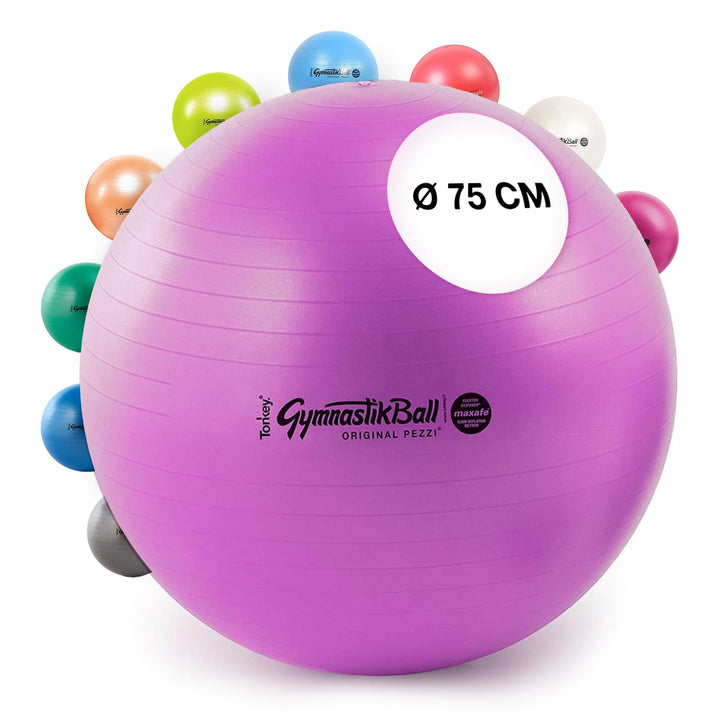 PEZZI Original Gymnastikball MAXAFE Ø 42 cm bis 75 cm Sitzball Gymnastik Sport Ball Büro Fitness Reh