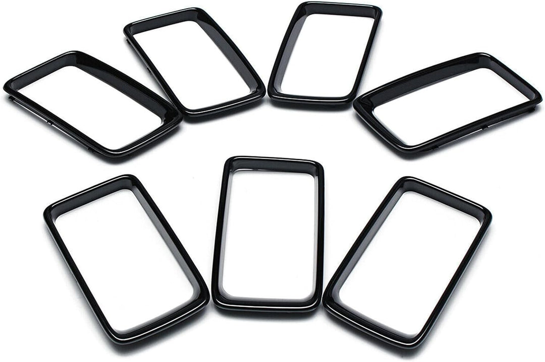 KYYET 7 Stück vordere Stossstangenringe Grill-Einsatz Trim Abdeckung kompatibel mit 2014 2015 2016 J