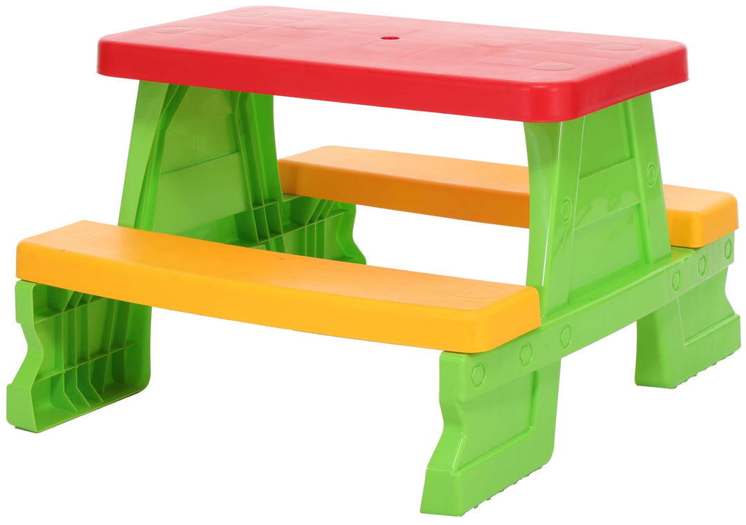 Kinder Sitzgruppe Picknick Sitzgarnitur Outdoor Bank Tisch Kombi grün, Grün