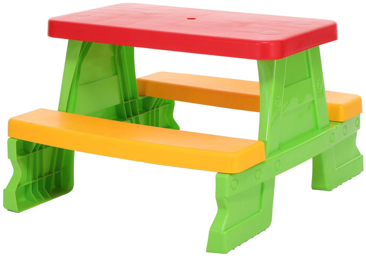 Kinder Sitzgruppe Picknick Sitzgarnitur Outdoor Bank Tisch Kombi grün, Grün