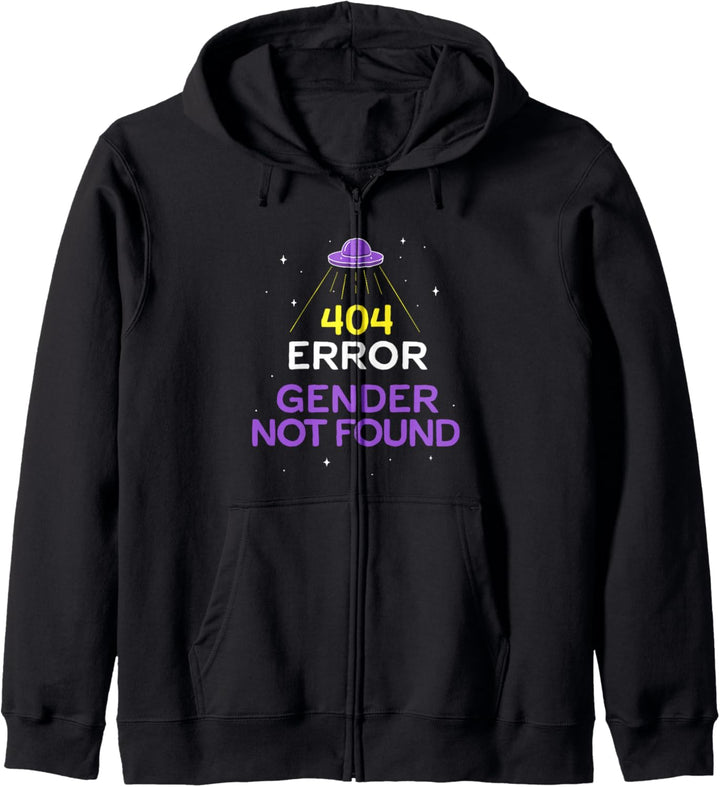 Nicht binäre Shirt Fehler 404 Geschlecht nicht gefunden Nicht Binär Kapuzenjacke