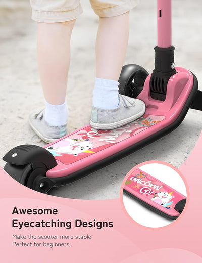 besrey Scooter Kinder Roller, der sichere Premium Dreiradscooter mit PU LED Leuchtenden Räder, Faltb