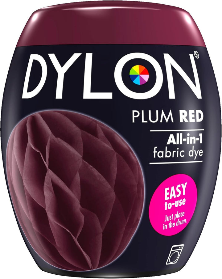 Dylon Neue 350g Pflaumenrot Maschinenfarbstoff Aushülsen 2 Pack