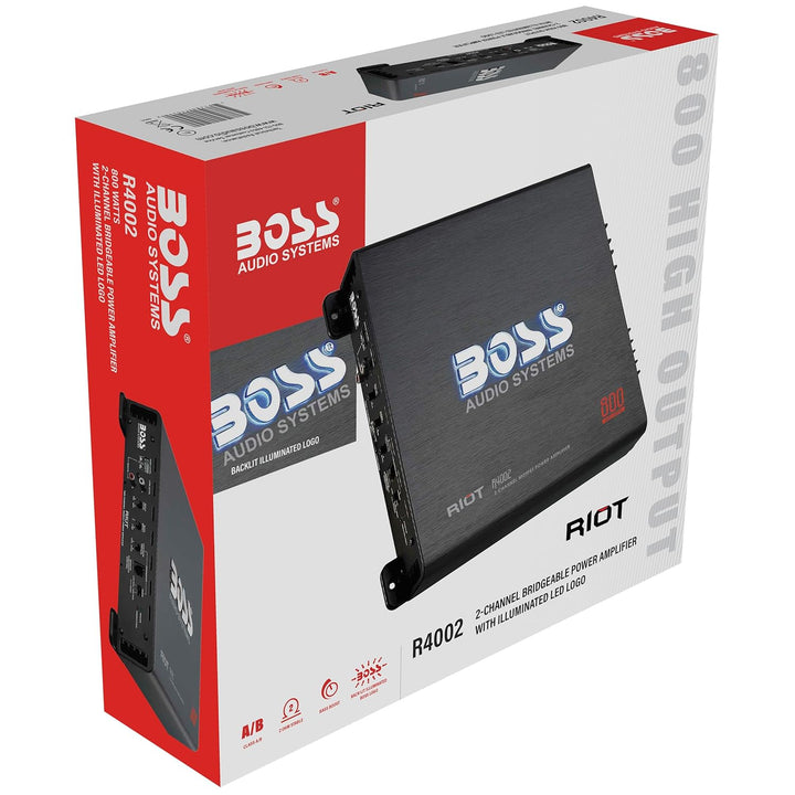 BOSS Audio Systems R4002 Subwoofer schwarz 800 W, 2 Kanäle, 800 W, 2 Kanäle